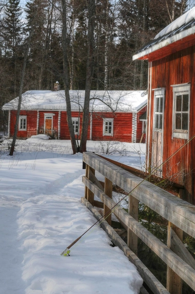 A snowy path A snowy path